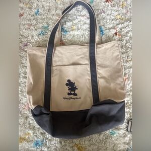 Tan and gray Disney Tote Bag large authentic